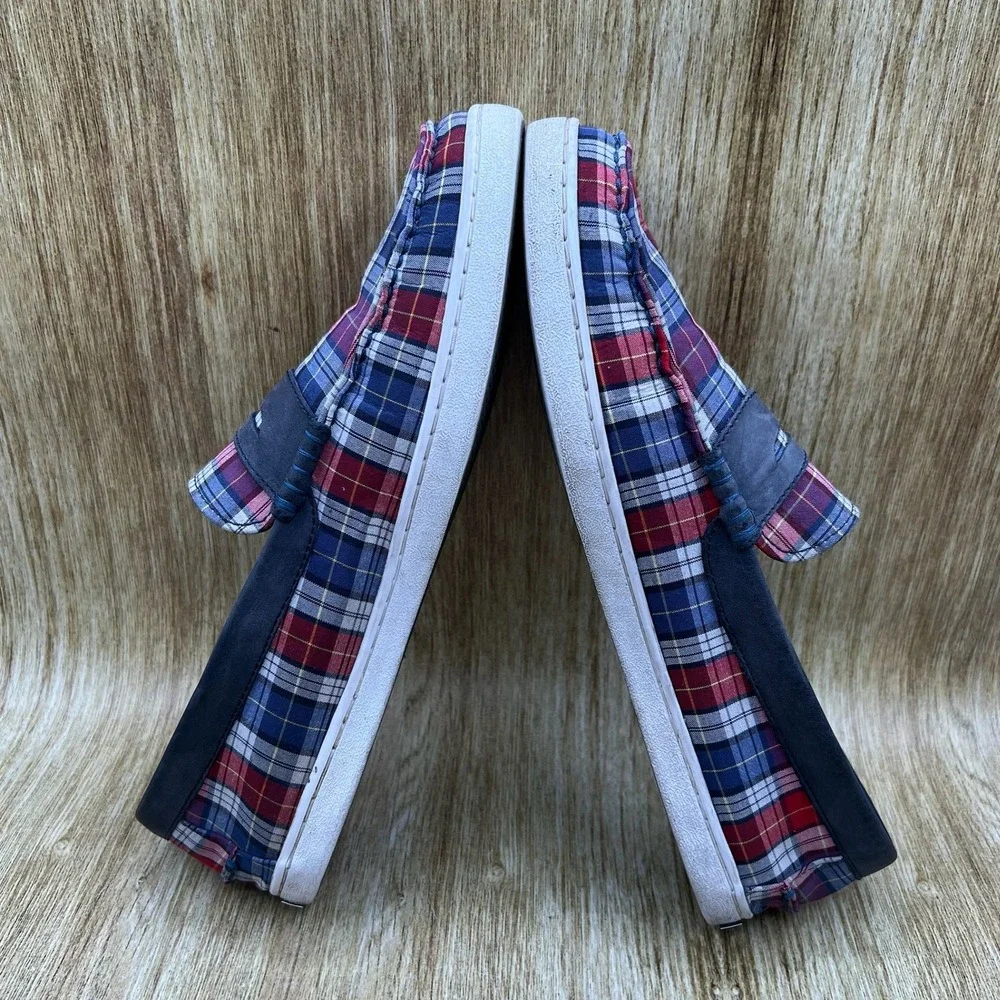 Cole Haan Nantucket Penny Loafer II Men's Size 12 M Red Blue Plaid Canvas C24450